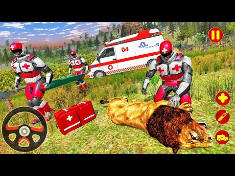 Ambulance Driving Simulator - Doctor Robot Animals Rescue - Android Gameplay