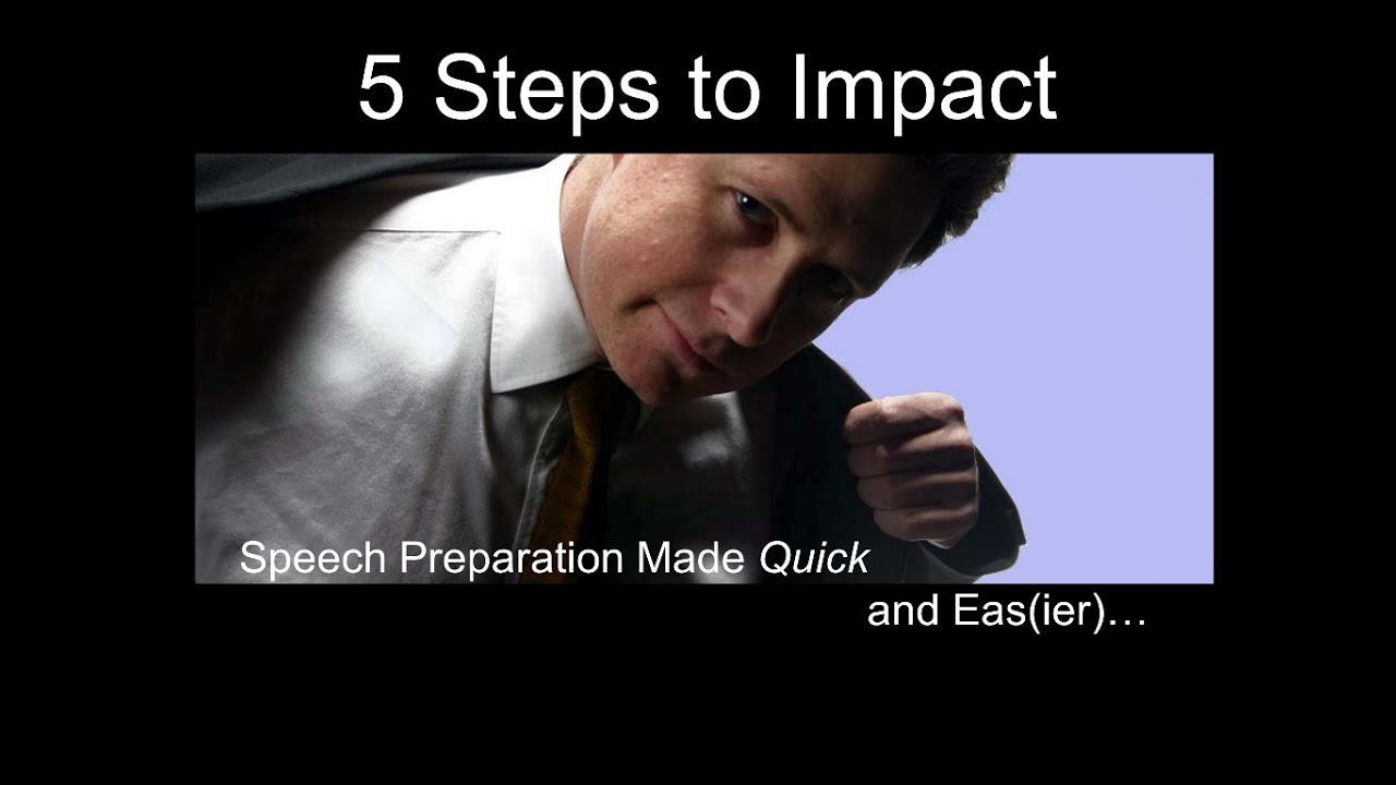 Speech Preparation - Quick and Easier - Craig Senior