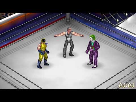 Batman Wolverine vs Joker Fire Pro Wrestling World