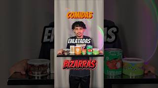 Comprei comidas enlatadas BIZARRAS… algumas são nojentas 🤢#lata #experimentando #polvo #asmr
