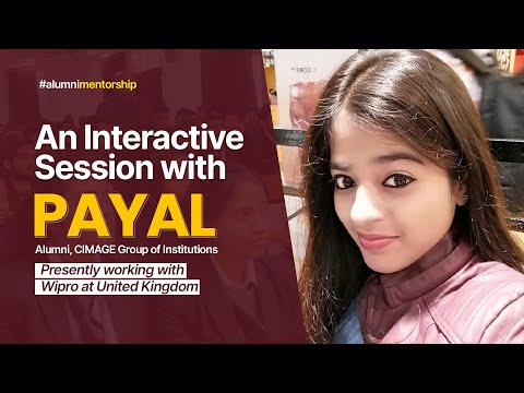 An Interactive Session with Payal | Alumni Interaction with Students #alumnimentorship