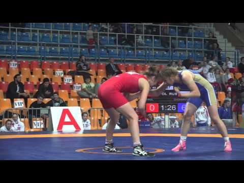 КЕН-2015. Женская борьба. 60 кг. Любовь Овчарова (Россия) - Агнежка Крол (Польша)