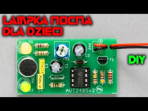 Lampka nocna dla dzieci aktywowana dźwiękiem AVT2485. - LabFun