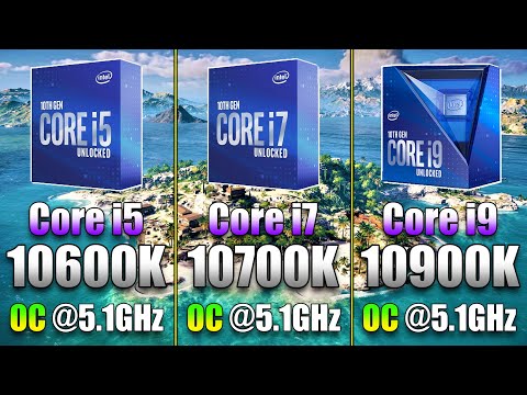 Core i5 10600K OC @5.1GHz vs Core i7 10700K OC @5.1GHz vs Core i9 10900K OC @5.1GHz
