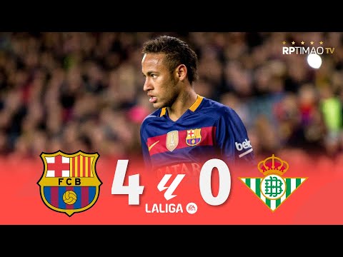 Barcelona 4 x 0 Real Betis ● La Liga 15/16 Extended Goals & Highlights ᴴᴰ