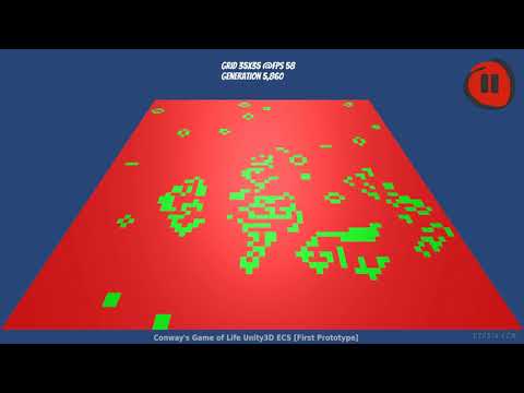 Conway's Game of Life in Unity3D Entity Component System (ECS)
