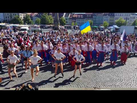 Danetzare Flashmob auf dem Erfurter Domplatz