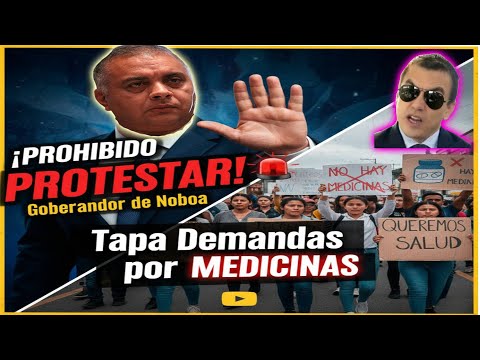 ¡PROHIBIDO PROTESTAR! 🚨 Gobernador de Los Ríos Monstruo de Quinsaloma Tapa Demandas por MEDICINAS