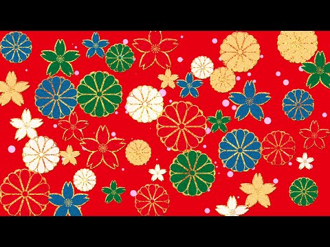 自作動画編集用の無料和柄素材｜桜と菊｜着物の着付けや参拝・結婚式のビデオがおススメ