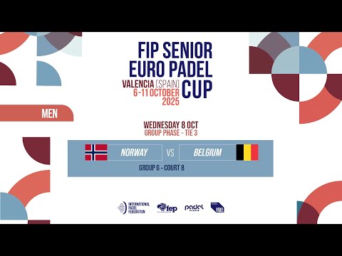 🇳🇴 NORWAY vs BELGIUM 🇧🇪 - Men - Group Phase - TIE 3 - FIP SENIOR EURO PADEL CUP