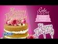 PME Topper pour gâteau Emporte-pièce Happy Birthday 1 Pièce/s, Blanc