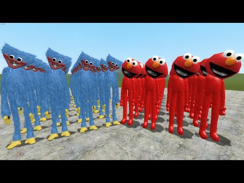 100x HUGGY WUGGY VS 100x ELMO in Garry's Mod!