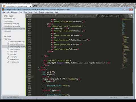 Php Lesson 10 Php Conditions Php Inside Javascript