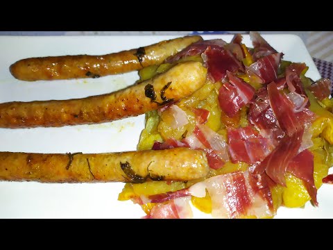 patatas fritas con cebolla y jamon