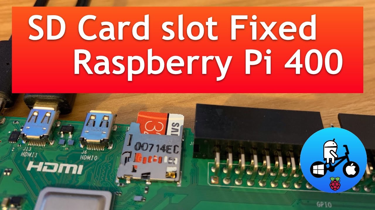 Micro SD card slot fix. Raspberry Pi 400.