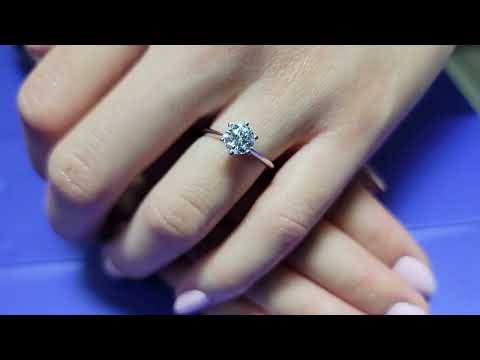 1.06 Carat (ctw) Lab-Grown Diamond Solitaire Ring, D Color, VVS2 Clarity, in 14k Gold | 1001 0133 h2