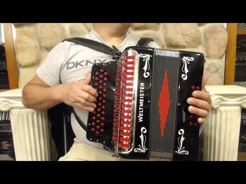 WM571F - Black Weltmeister 571 Diatonic Accordion FBbEb Fa MM 34 12 $1699