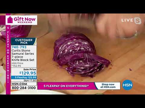 Curtis Stone Samurai Series 7piece Knife Block Set