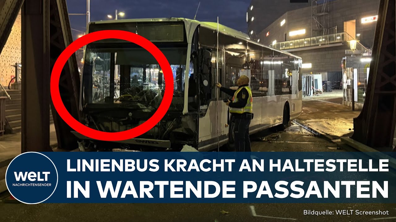 BUSUNGLÜCK IN WEIL AM RHEIN: Frau stirbt nach Crash an Haltestelle – mehrere Verletzte!