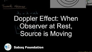 Download Lagu Doppler Effect: When Observer at Rest, Source is Moving, Physics Lecture | Sabaq.pk Thumbnail