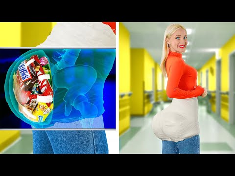 WIE SCHMUGGELT MAN SNACKS INS KRANKENHAUS || Coole Schleuser-Ideen für Snacks und Süßes auf 123 GO!