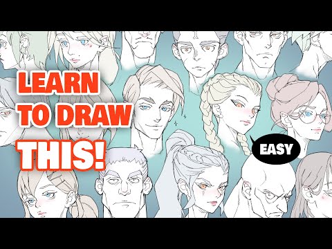 🤡 HOW TO DRAW SIMPLE FACES (construction explained)