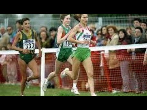 Catherina McKiernan winning Silver At The World Cross County Championships Spain  1993