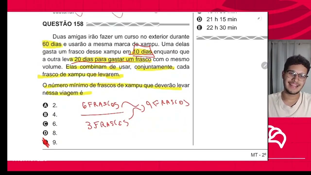 Resolução em Vídeo — Questão 142 ENEM 2017 PPL