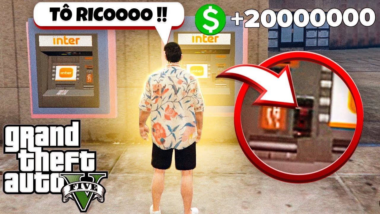 ASSALTEI O CAIXA ELETRÔNICO COM C4 NO GTA RP !!