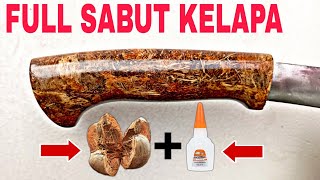 Download lagu cara membuat gagang pisau keren dari sabut kelapa‼️waste coconut shell/coconut fiber @bangsyam22 mp3
