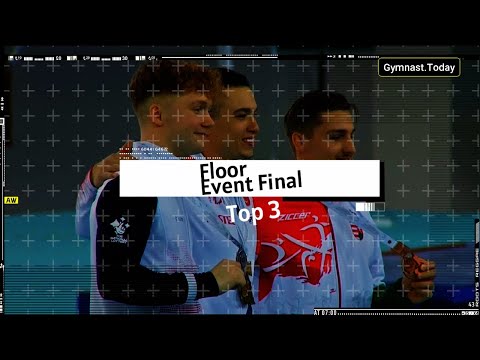 Top 3 in Men's Floor Final - 2023 Mersin Gymnastics World Challenge Cup