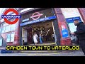 CAMDEN TOWN STATION to WATERLOO STATION | London Tube Underground 🇬🇧
