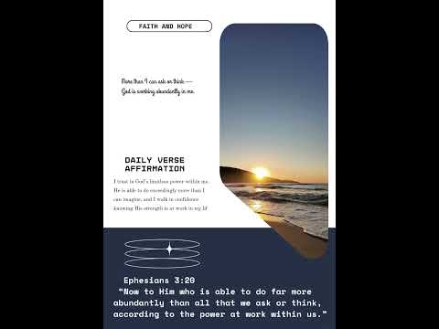 “Ephesians 3:20 Daily Affirmation: Unlock God’s Abundant Power in Your Life  #jesus #faith #god