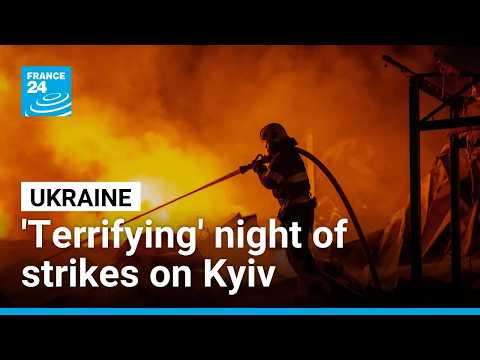 Ukrainian capital lit up by massive overnight Russian strikes, killing 17