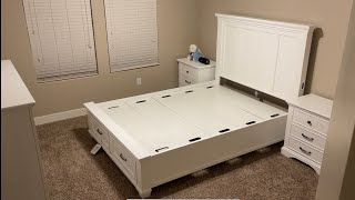 Costco Universal Broadmoore Bed install step by step how to assemble a bed