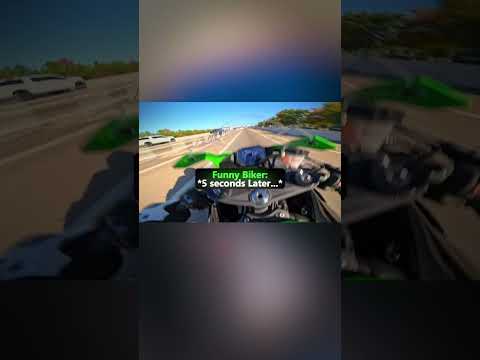 Biker spots a Just Married car but then sees THIS💀