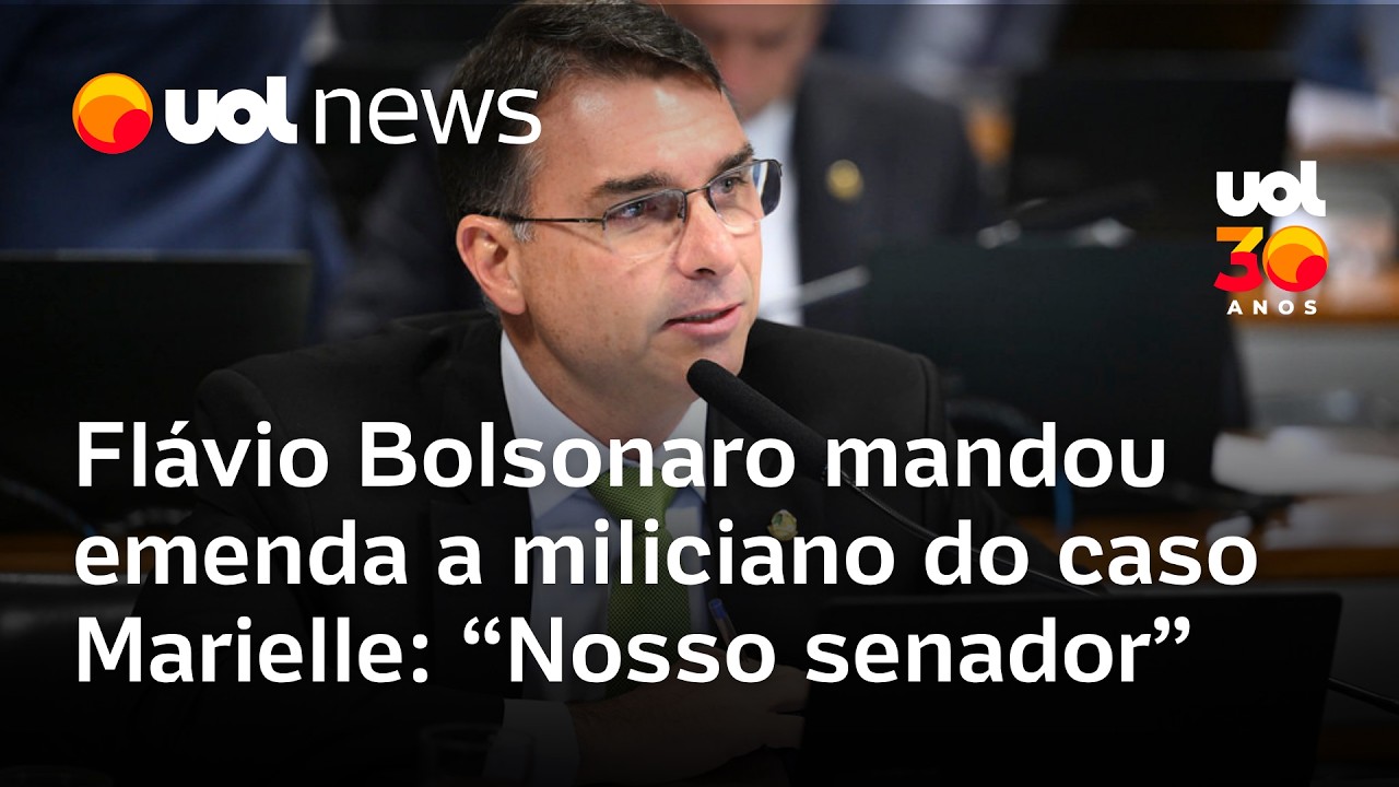 Flávio Bolsonaro mandou emenda a miliciano do caso Marielle: 'Nosso senador'