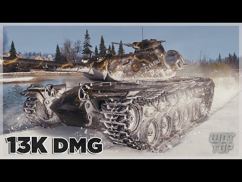 T110E5 - Incredible 13,000 Damage! World of Tanks