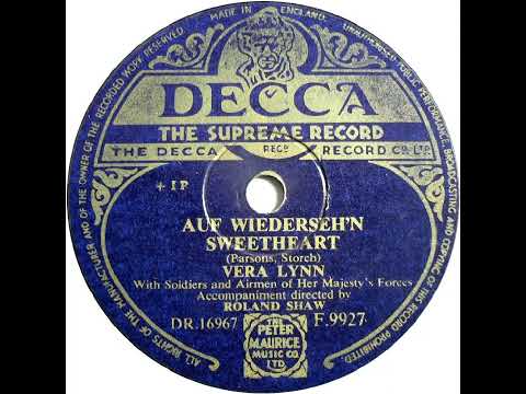 UK New Entry 1952 (12) Vera Lynn - Auf Wiederseh'n Sweetheart
