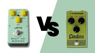 Video thumbnail for TC Electronic Cinders Vs Joyo Bright Day Overdrive by The Tone Lounge