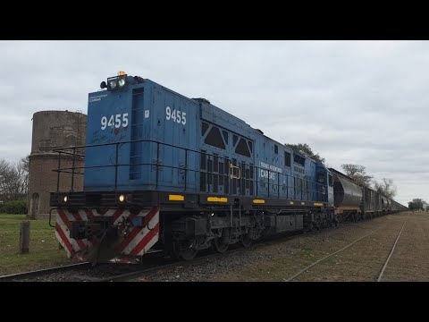 [4K] Tren cargado de NCA con la CRRC CDD-3A1 9455 pasando por Marcos Juárez!!!!!!