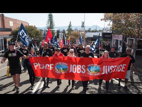 Port Kembla May Day march rejects AUKUS nuclear submarine base plan