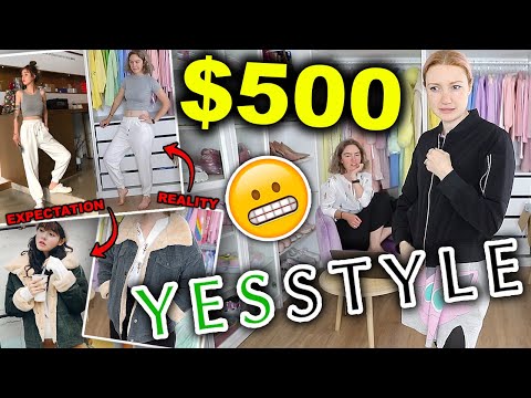 500美元的YESStyle購物和試穿！!韓國廉價時尚：YesStyle 2021 年試穿大搜羅 ($500 YESSTYLE HAUL AND TRY ON!!! CHEAP KOREAN FASHION: YesStyle Try On Haul 2021)