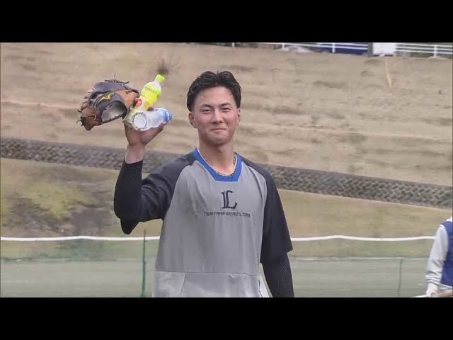 【春季キャンプ】やり切った!! ライオンズ・特守を終えた長谷川信哉が充実の笑顔!! 2022年2月9日 埼玉西武ライオンズ