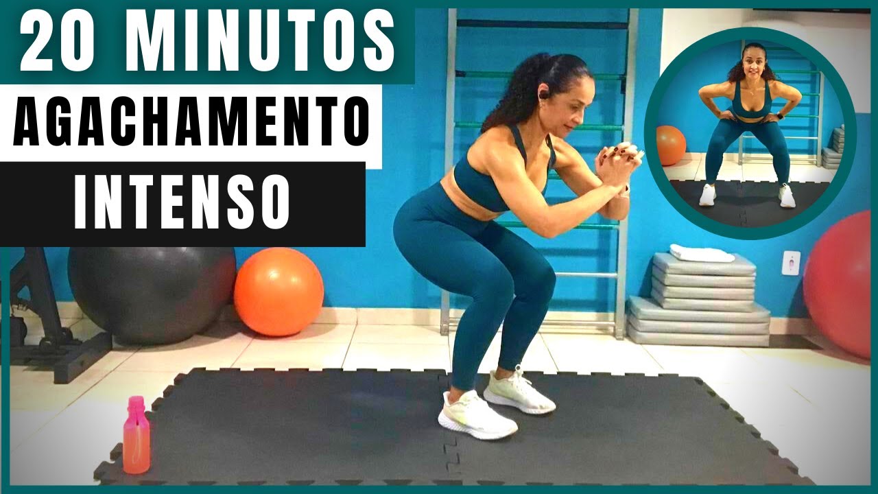 20 MIN DE AGACHAMENTO INTENSO PARA DEFINIR COXAS E GLÚTEOS
