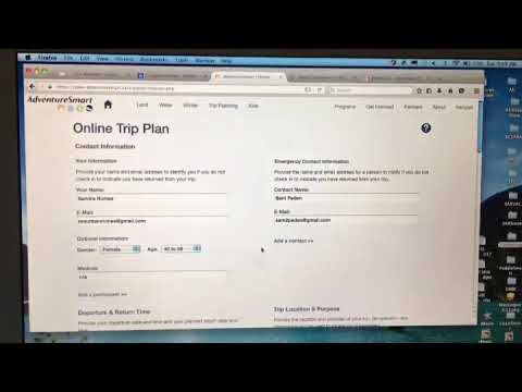 BC AdventureSmart online trip plan tutorial