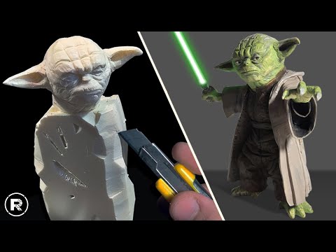XPS foam YODA sculpture