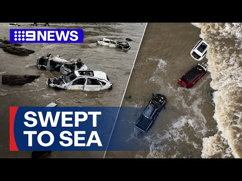 Cars Washed Away: How a flood disaster unfolded | 9 News Australia