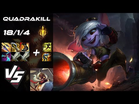 BOTTOM Tristana vs Corki [QUADRAKILL] - NA Grandmaster Patch 25.S2.4