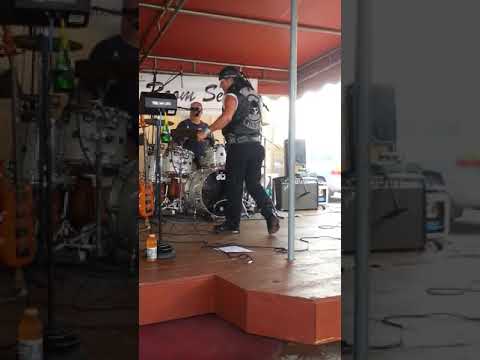 Charlie Tona "Tuna" invited on stage to perform at Bikerfest.